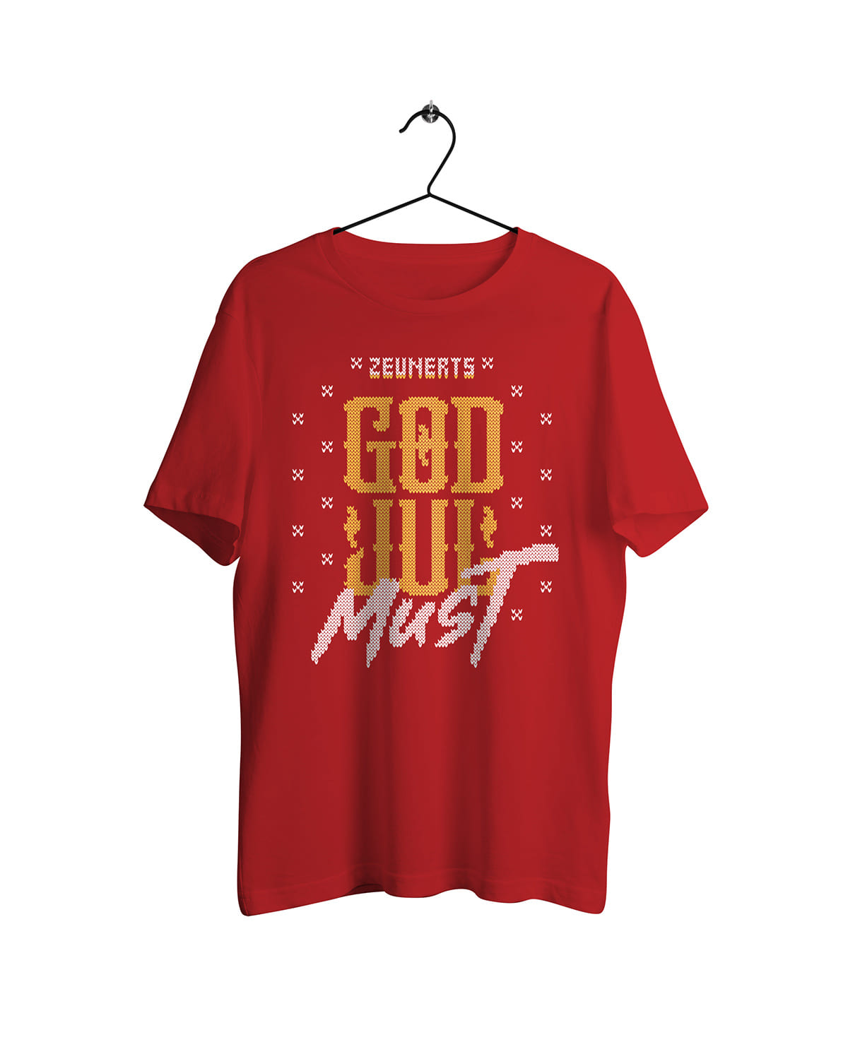Zeunerts god jul must t-shirt - röd